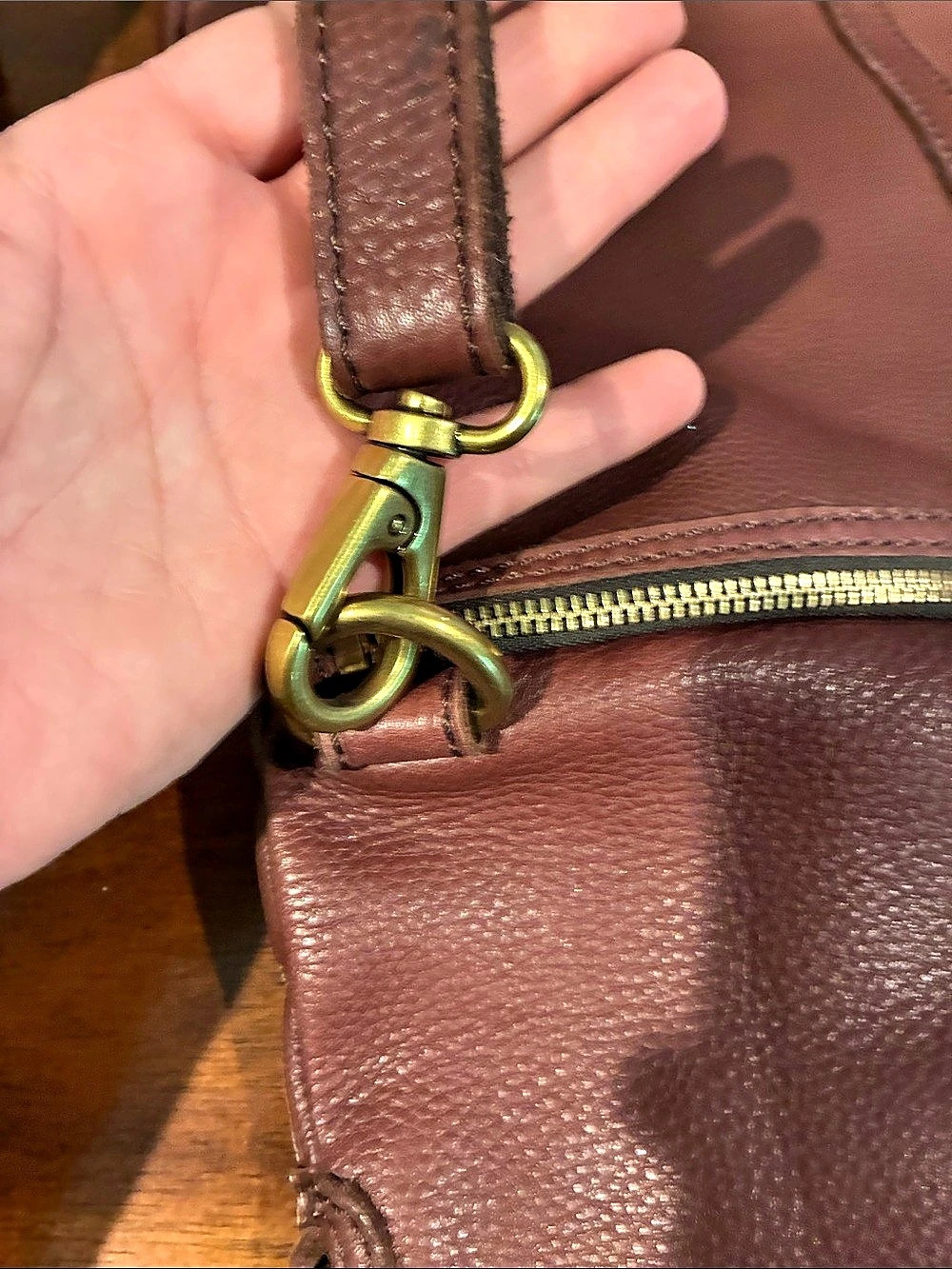 Fossil Brown Leather Shoulder Bag & Wallet - Picture 10 of 15